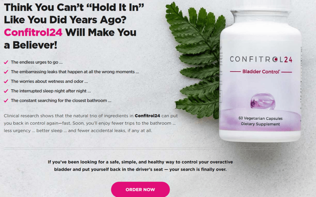 Confitrol24™
A Life-Changer For People With Incontinence!