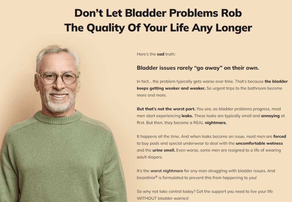 VigRX  Incontinix
Bladder Control Solution For  Urinary incontinence Men 