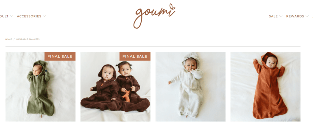 Goumi baby sleep sacks